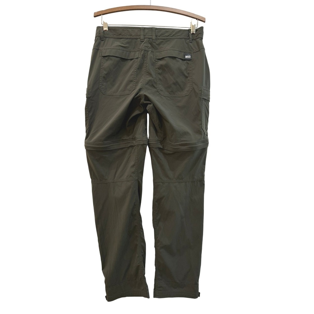 REI Co-op Convertible Cargo Hiking Pants Olive Green Relaxed Fit Women Sz 6 - Picture 2 of 11